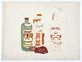 TWO GLORIA SWANSON SKETCHES OF BOTTLES