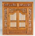CARVED WOODEN DECORATIVE WALL MIRROR