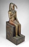 CLEOPATRA SEATED FIGURE WITH IBIS HEAD