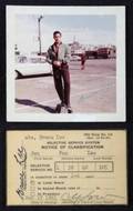 BRUCE LEE SIGNED SELECTIVE SERVICE CARD AND PHOTOGRAPH