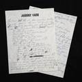 JOHNNY CASH HANDWRITTEN I AM FREE LYRICS