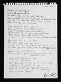 RONNIE WOOD HANDWRITTEN LYRICS