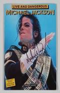 MICHAEL JACKSON SIGNED LIVE AND DANGEROUS BOOK