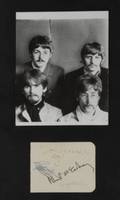 THE BEATLES SIGNED CUT SHEET
