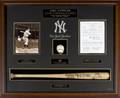 JOE DiMAGGIO THE STREAK SIGNED BAT AND BALL DISPLAY