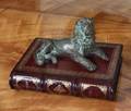 BOOK FORM BOX WITH LION FINIAL TOP