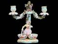 MEISSEN PORCELAIN TWO LIGHT CANDELABRUM