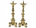 PAIR OF BRASS PRICKET STICKS