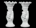 PAIR OF VICTORIAN MILK GLASS VASES