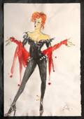 JOE EULA FOR BETTE MIDLER FASHION SKETCH