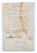 ELIZABETH TAYLOR SIGNED LETTER