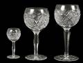 SET OF TWELVE CUT CRYSTAL STEMWARE