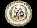 FINE MINTON ARMORIAL PORCELAIN PLATE