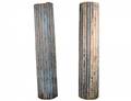 PAIR OF LARGE PAINTED WOOD COLUMNS