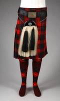 LARRY HAGMAN SCOTTISH PLAID KILT WITH REGALIA AND DAGGERS