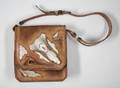 LEATHER SADDLEBAG WITH SNAKESKIN INLAY