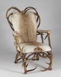 VICTORIAN STYLE HORN ARMCHAIR