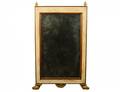 CONTINENTAL FAUX PAINTED AND PARCEL GILT MIRROR