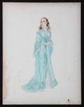 TEAL DRESSING GOWN COSTUME DESIGN