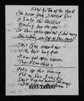 JOHNNY CASH HANDWRITTEN SITTIN ON TOP OF THE WORLD LYRICS