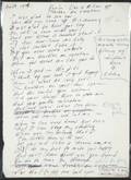 JOHNNY CASH HANDWRITTEN FEELIN LIKE A MILLION BUCKS OR TROUBLES ON VACATION LYRICS