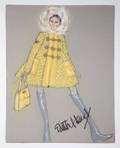 TWO AIRPORT COSTUME SKETCHES BY EDITH HEAD