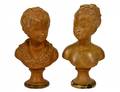 PAIR OF TERRA COTTA BUSTS F CHILDREN