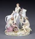 MEISSEN PORCELAIN FIGURAL GROUP OF EUROPA AND THE