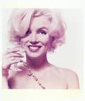 MARILYN MONROE WITH GLASS OF CHAMPAGNE