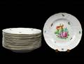 SET OF THIRTEEN HEREND PORCELAIN PLATES