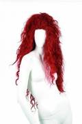 A FULL LENGTH RED CURLY CHER WIG