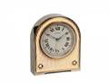 CARTIER SILVERED AND ENAMEL TABLE CLOCK