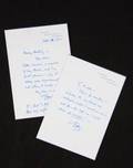 TWO ORIGINAL HANDWRITTEN NOTES FROM DOUGLAS FAIRBANKS