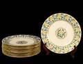 SET OF TWELVE ROYAL WORCESTER PORCELAIN DINNER PLATES