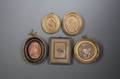 GROUP OF FIVE MINIATURE FRAMED PRINTS