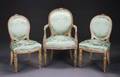 SET OF SIX ITALIAN NEOCLASSICAL DINING CHAIRS