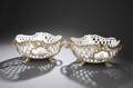 PAIR OF PARIS PORCELAIN RETICULATED FRUIT BASKETS