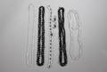 BLACK AND CLEAR COSTUME BEAD NECKLACES