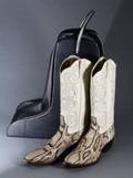 LEATHER AND PYTHON COWBOY BOOTS