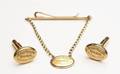 GOLD TIE CLIP AND CUFFLINK SET