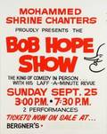 PROMOTIONAL BOB HOPE SHOW POSTER AND CHARM