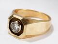 MENS DIAMOND AND 14K RING