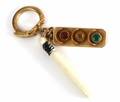 A STREETLIGHT AND BATON KEYCHAIN