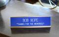BOB HOPE NAME PLATE