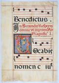 A DOUBLE SIDED ILLUMINATED MANUSCRIPT PAGE