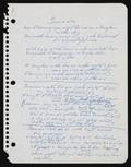 BRUCE SPRINGSTEEN ORIGINAL HANDWRITTEN LYRICS