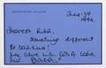 DIANA SPENCER HANDWRITTEN LETTER