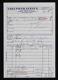 MARILYN MONROE SAKS FIFTH AVENUE RECEIPT