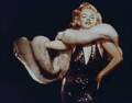 MARILYN MONROE WITH BLACK SEQUINED DRESS AND FUR