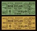 BOB DYLAN UNUSED CONCERT TICKETS